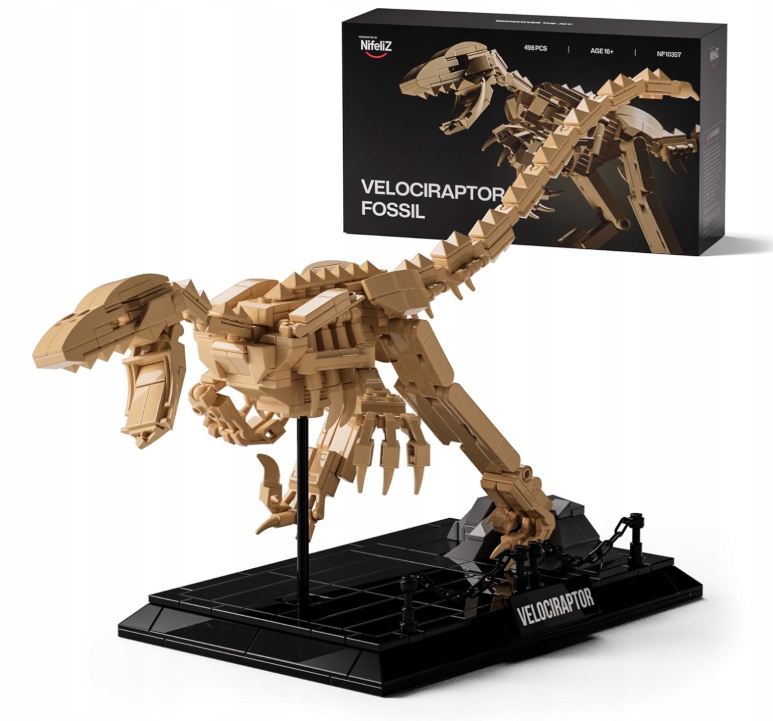 Model Sběratelský Velociraptor Fossil Kostra Dinosaura 498 El Kostra