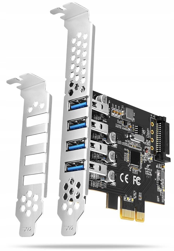 Ovladač Axagon PCEU-43RS Karta Pci-e Usb 3.2 Gen 1 4 Porty Uasp