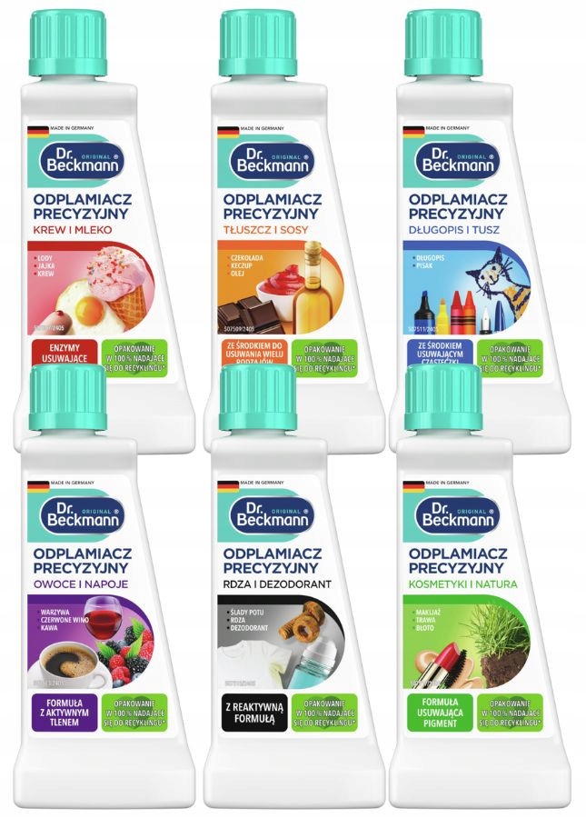 Dr. Beckmann Přesný odstraňovač skvrn Všechny skvrny Univerzální sada 6 Ks