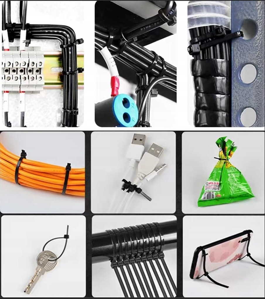 ZESTAW OPASEK UCISKOWYCH KABLOWYCH TRYTYTKI 1 Marka inna