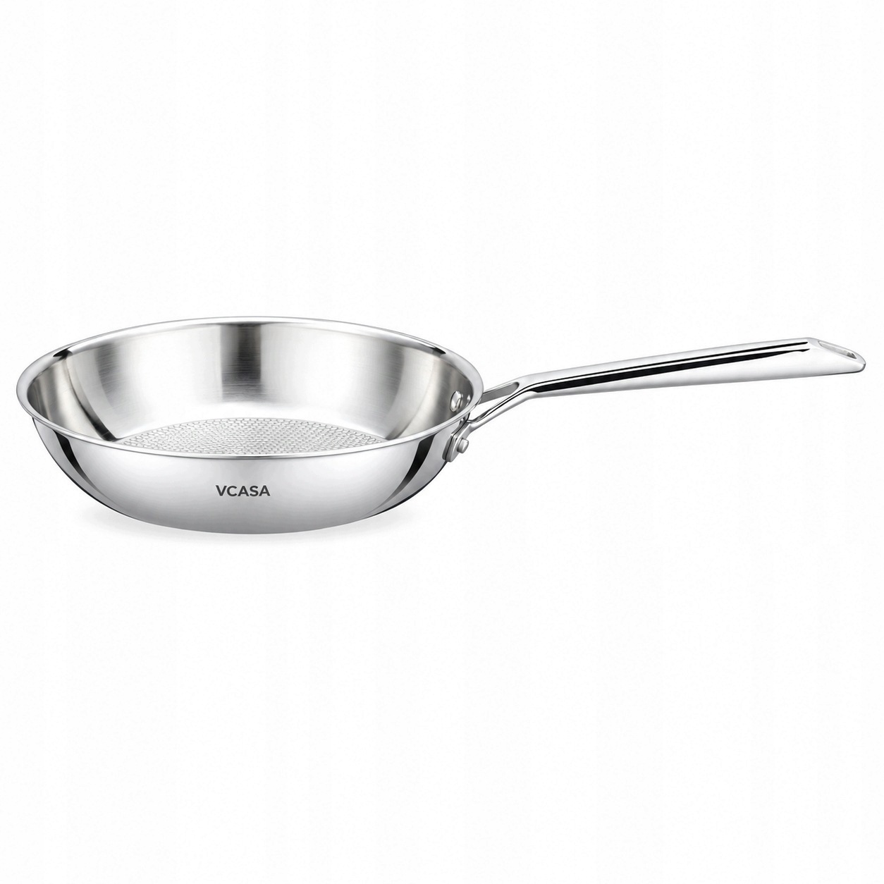 Ocelová Pánev Vcasa Velora 24 CM Tri-ply Ocel 304 Indukce Medová Plástev