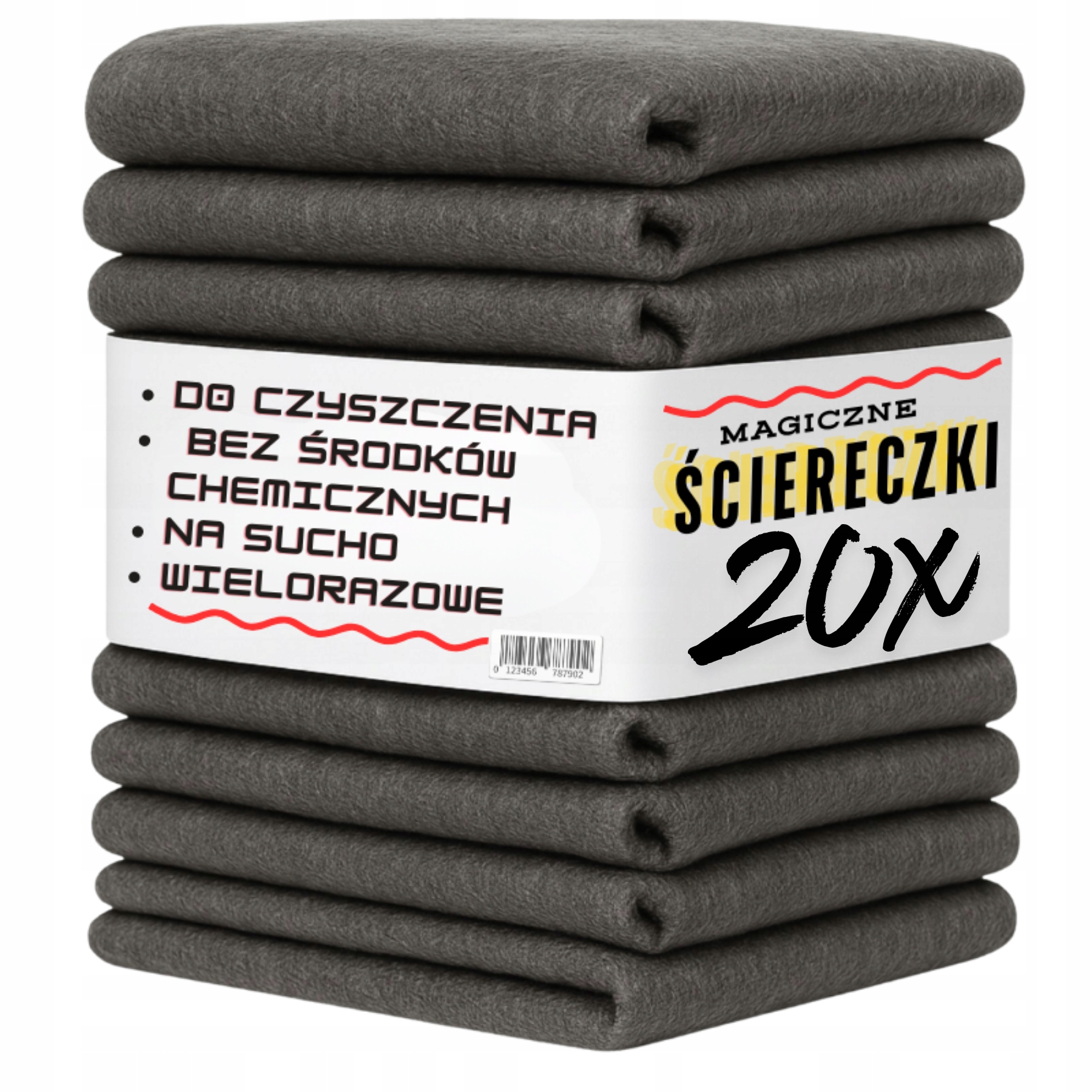 MAGICZNE ŚCIERECZKI SZMATKI DO MYCIA SZYB OKIEN BEZ SMUG - ZESTAW 20 SZT.