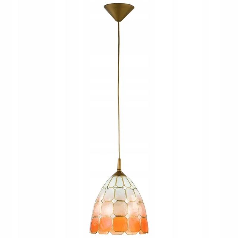 Alfa Campana závěsná lampa E27 1x15W bílo-oranžová