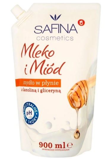 

Mydło w płynie Safina Mleko i Miód zapas 0,9 l