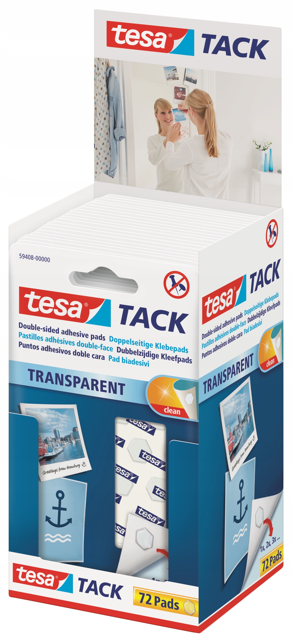 

Płatki samoprzylepne Tesa Tack 72 Szt Transparentn