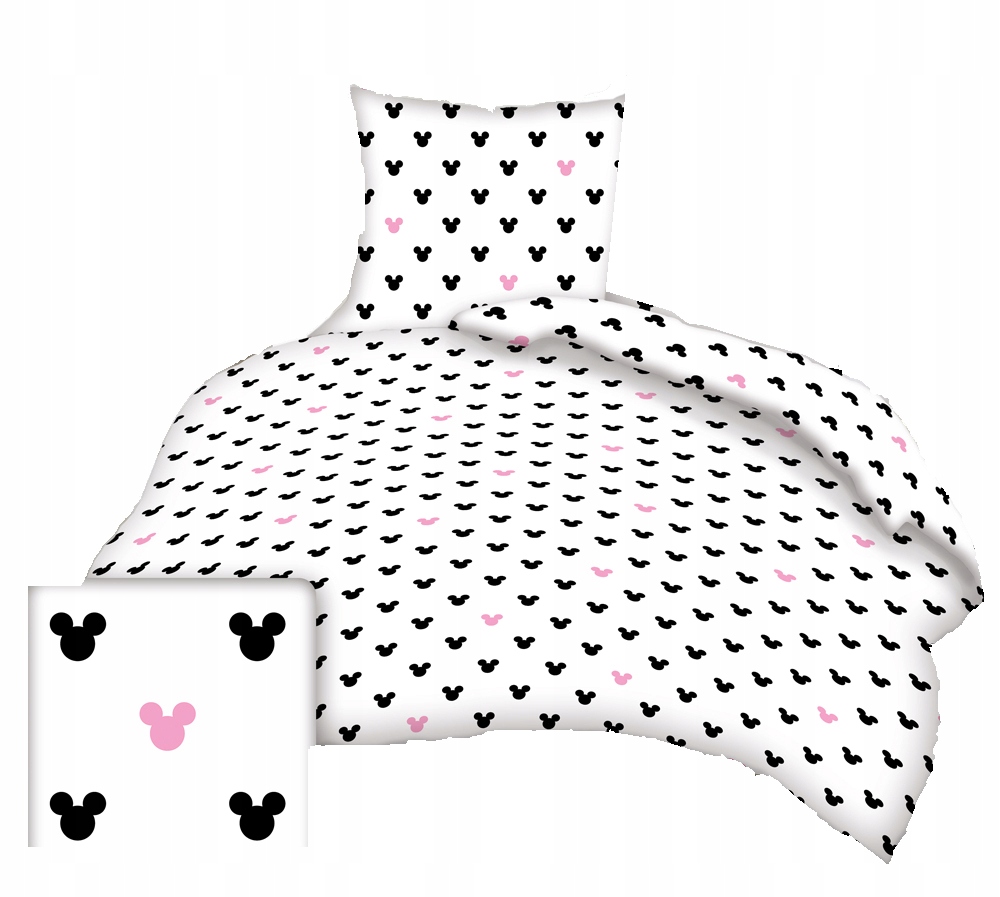 Pościel do łóżeczka 140x100 60x50 bawełna 409róż