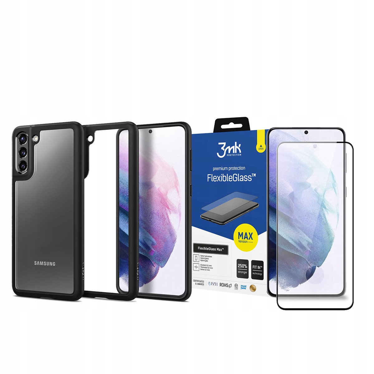 

Spigen Etui Case Do Samsung Galaxy S21 + Szkło 3MK