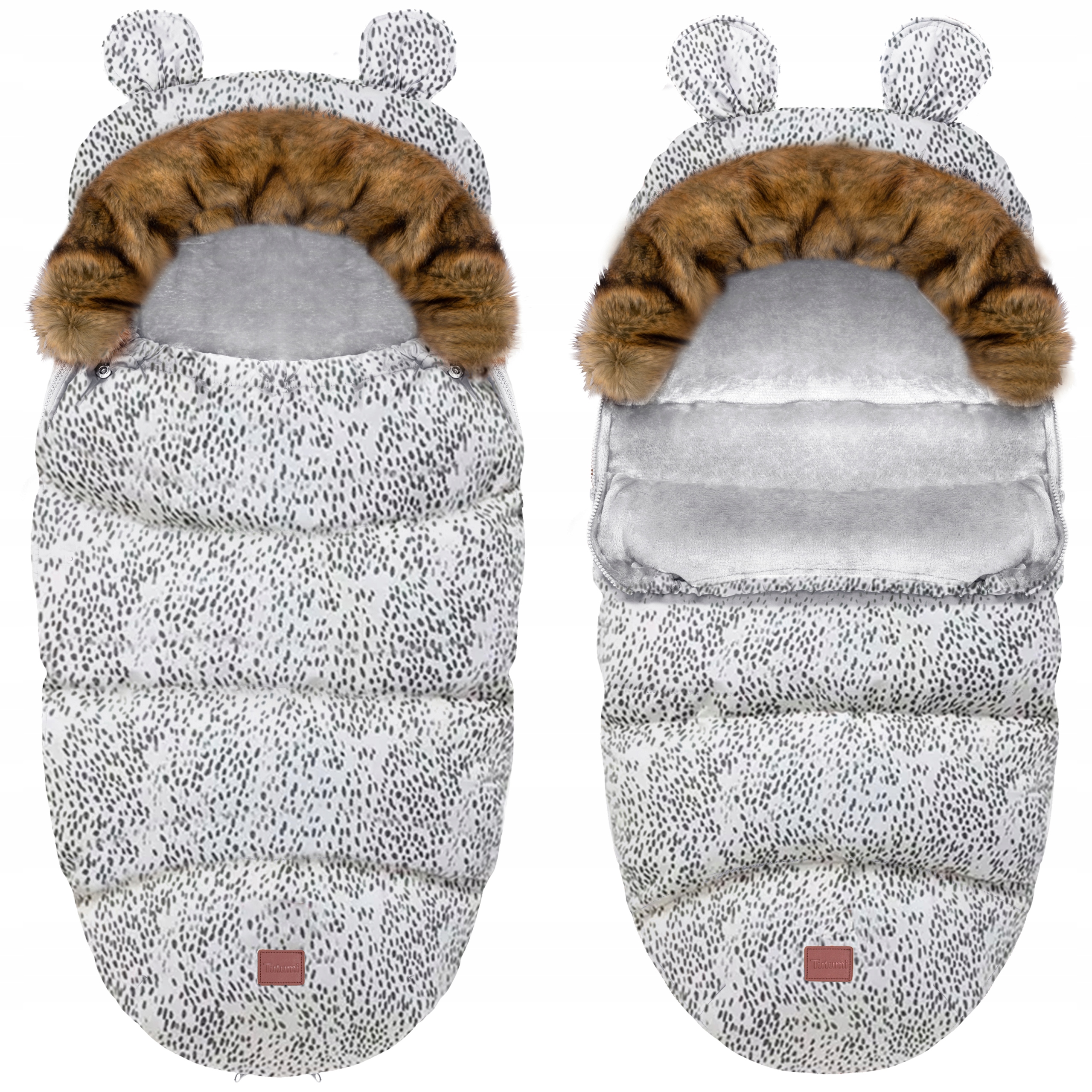 ŚPIWOREK DO WÓZKA TUTUMI DZIECIĘCY ZIMOWY NA SANKI OCIEPLANY TEDDY PRO 4w1