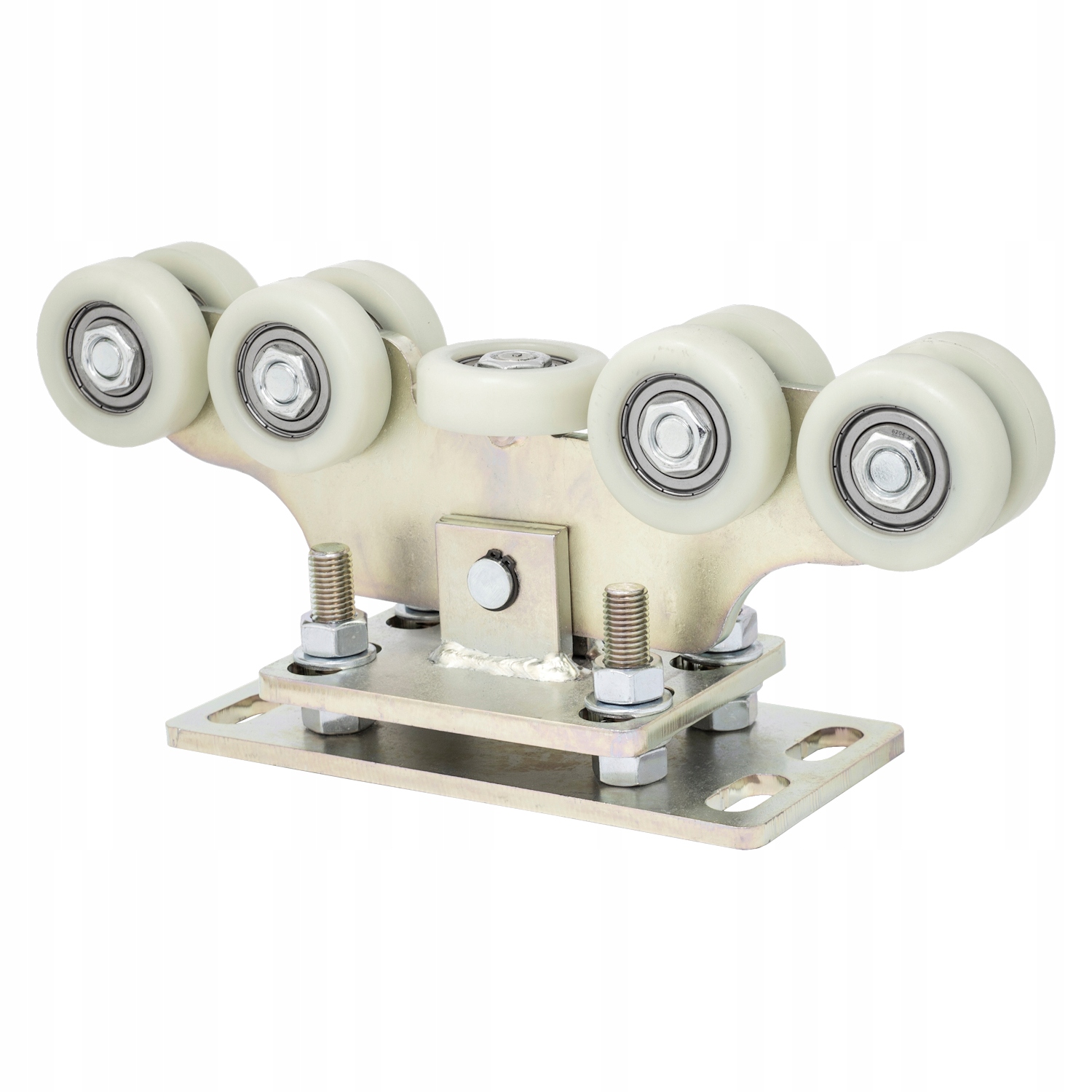 Vozík s kolečky 9 plastových válečků pro těžkou posuvnou bránu 80x80