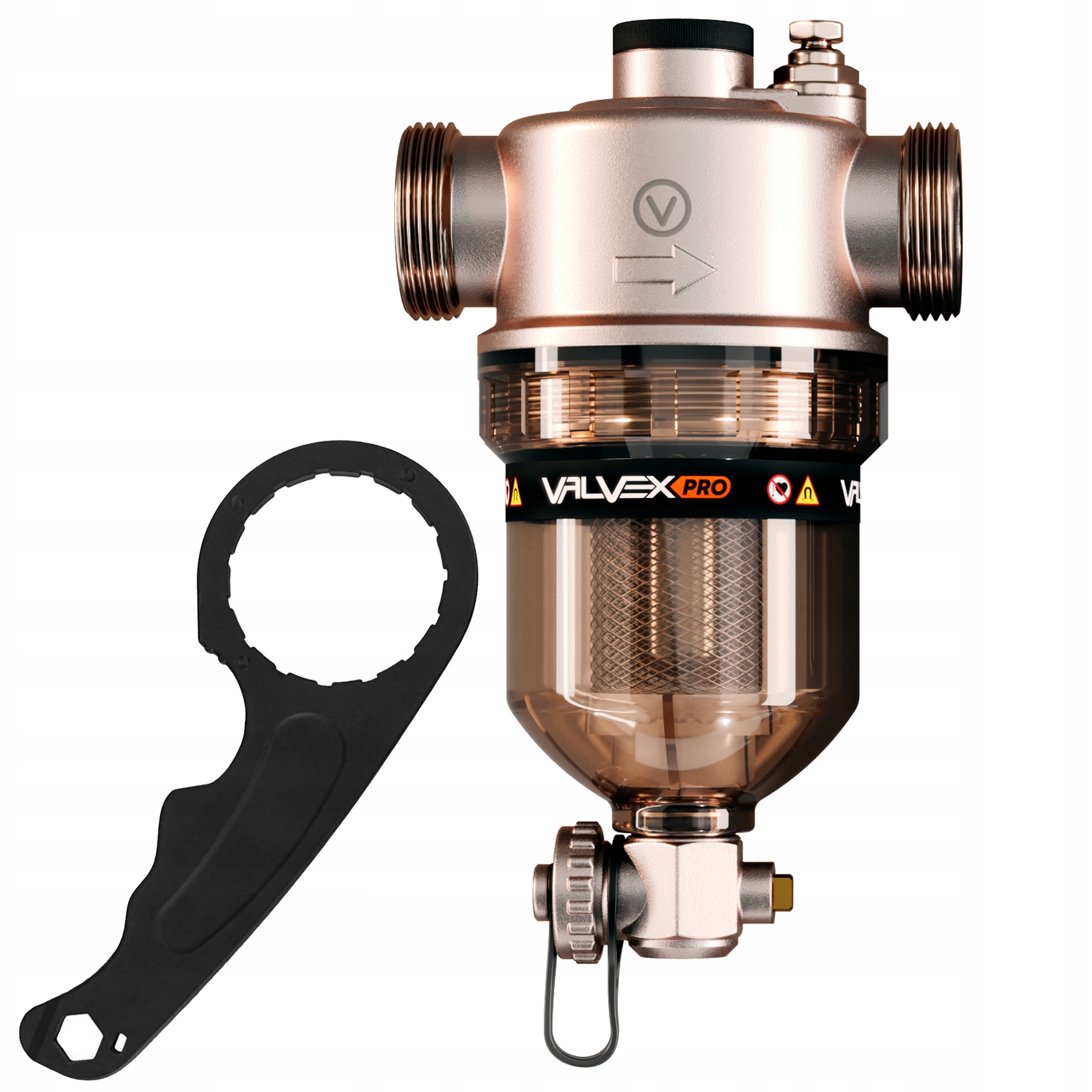 Magnetický Filter Separátor Znečistenia Prípojky DN32 5/4 Valvex H-Pure