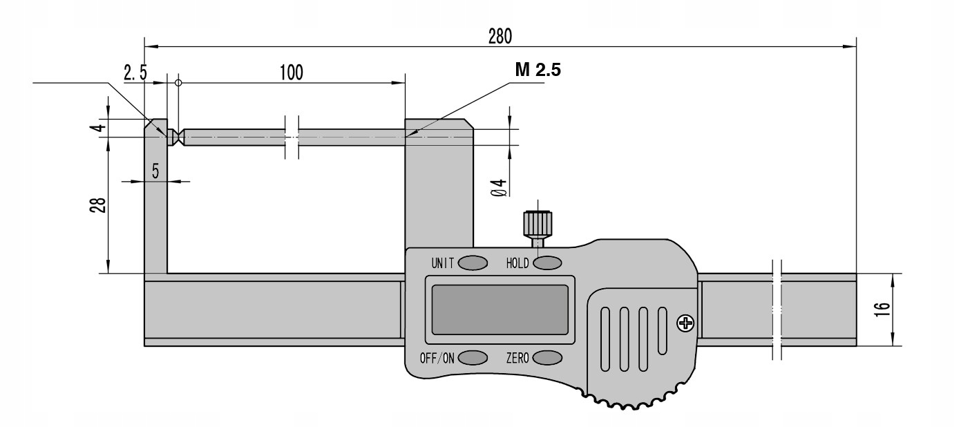 SUWMIARKA DO POMIARU TARCZ HAMULCOWYCH 0-100 x 100 Rodzaj elektroniczna