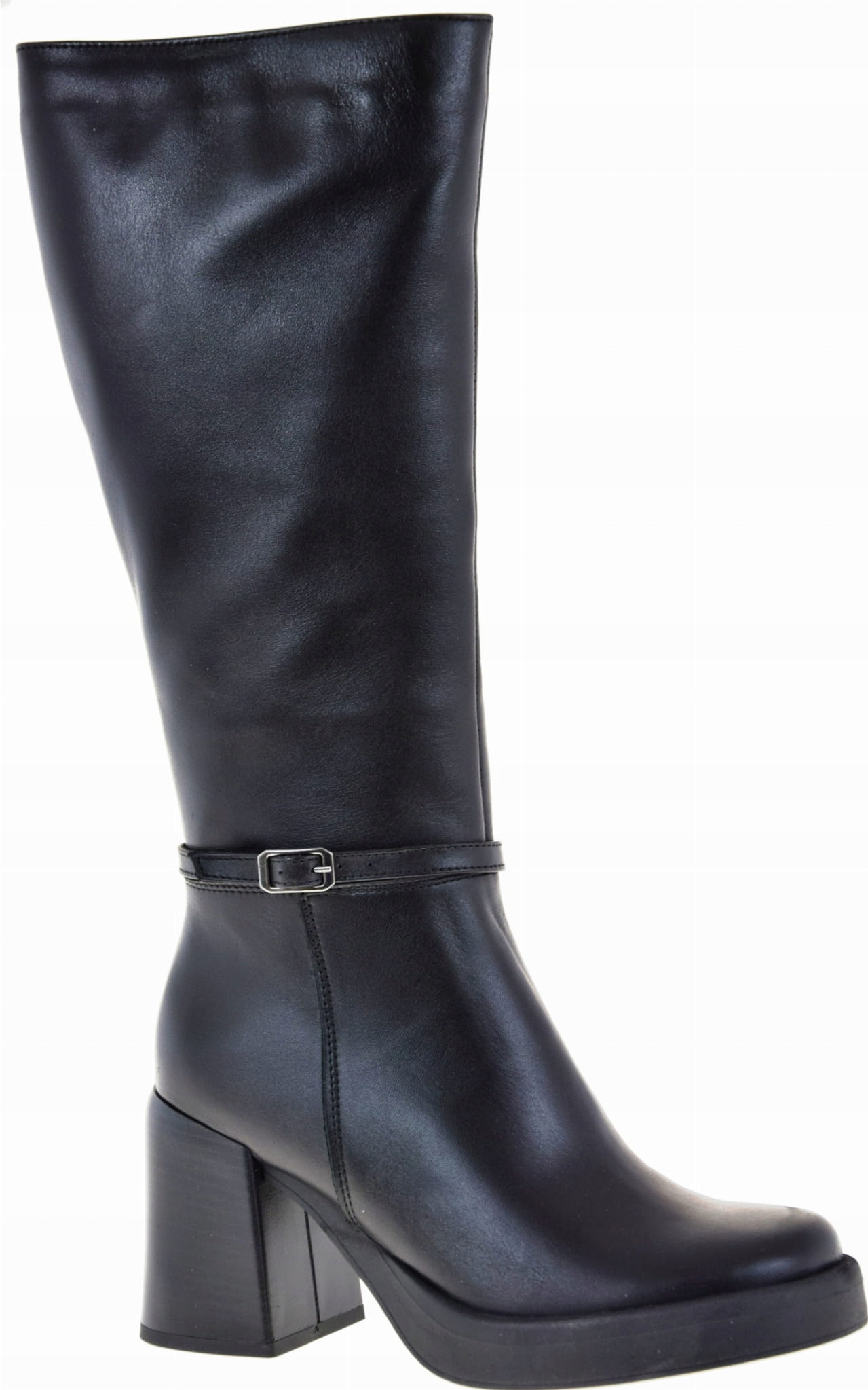 Luxusní Dámské Kozačky Acord 1679 Z Přírodní Černé Kůže, Zateplené, Velikost 39