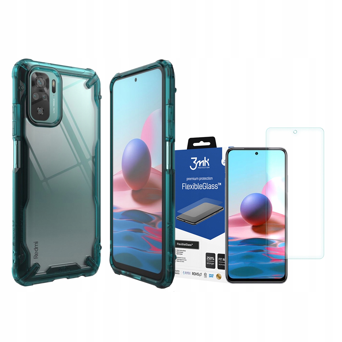 

Ringke Etui Case Do Redmi Note 10/10S + Szkło 3MK