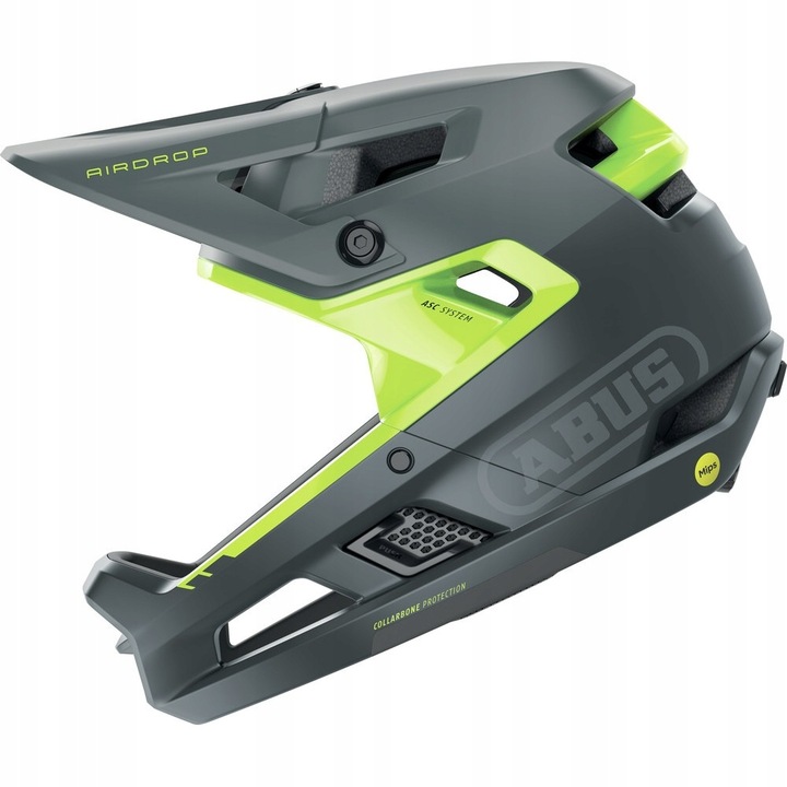 Cyklistická přilba fullface Abus AirDrop Mips Concrete Grey L/XL 58-62cm