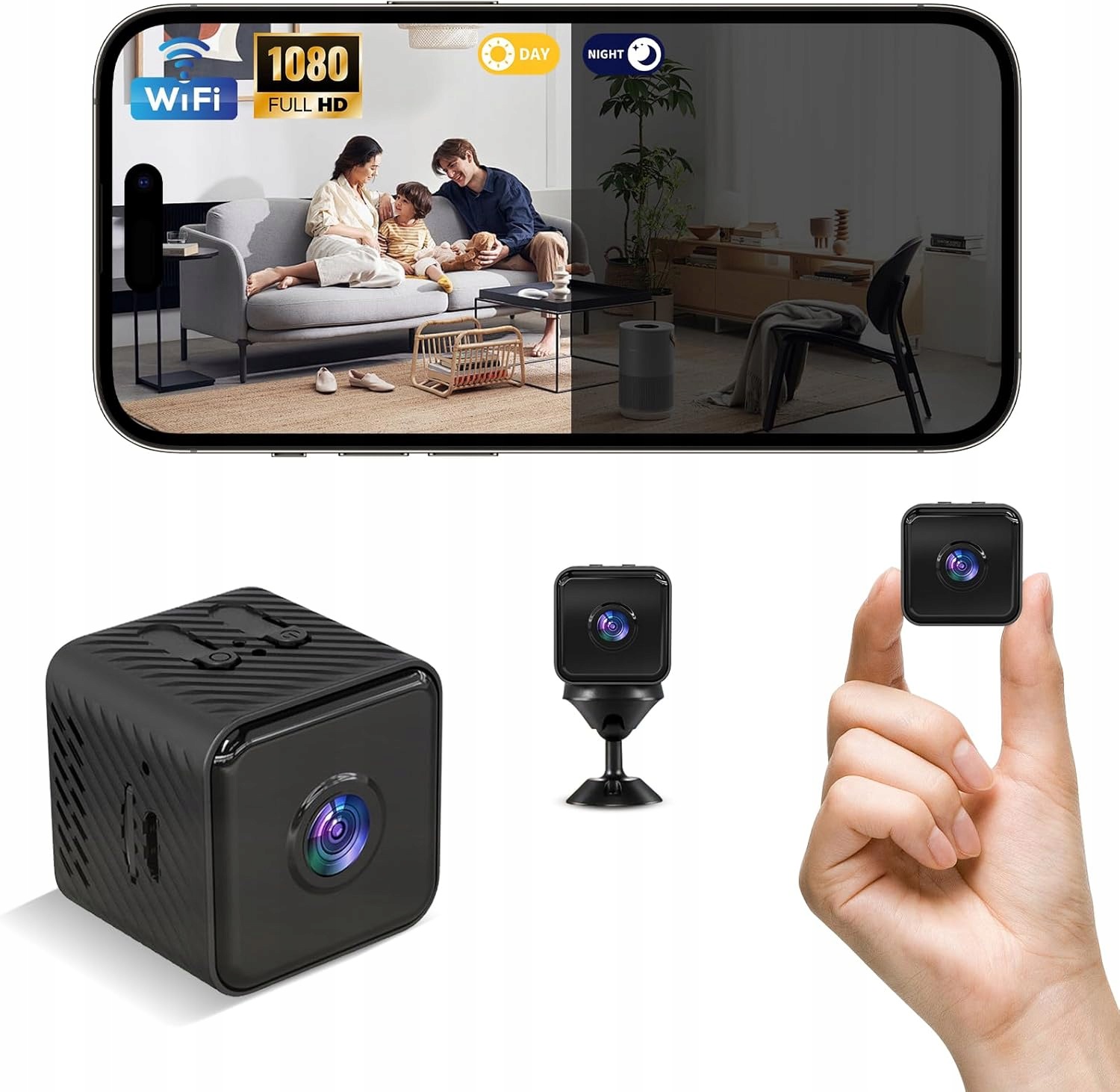 Mini X2 kamera WiFi 1080P Ir ruch, live podgląd iWFCam dom biuro