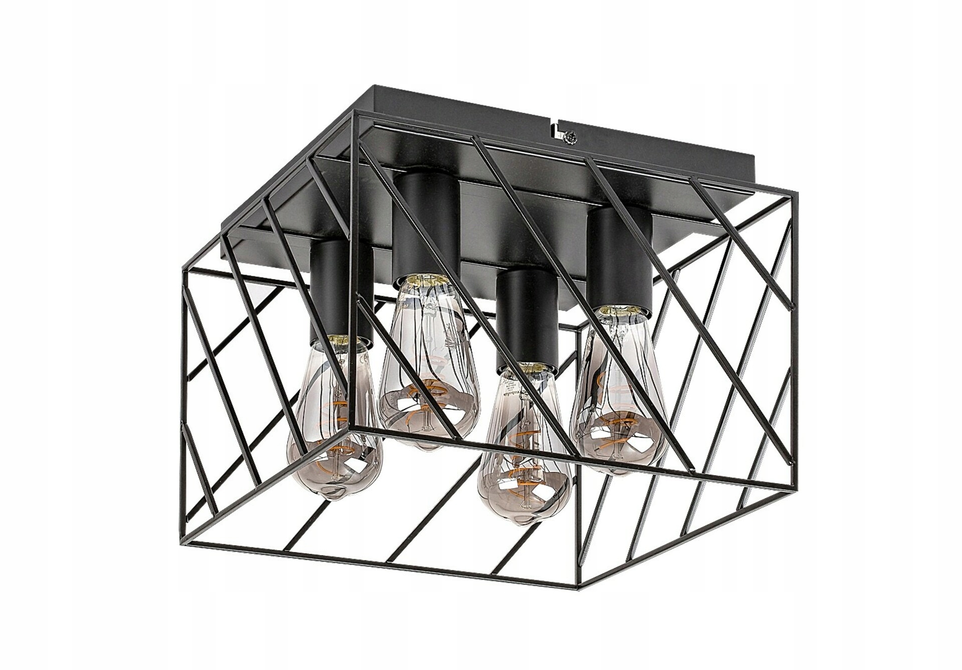 Rabalux Boroo stropní svítidlo 4xE27, matná černá, industriální design