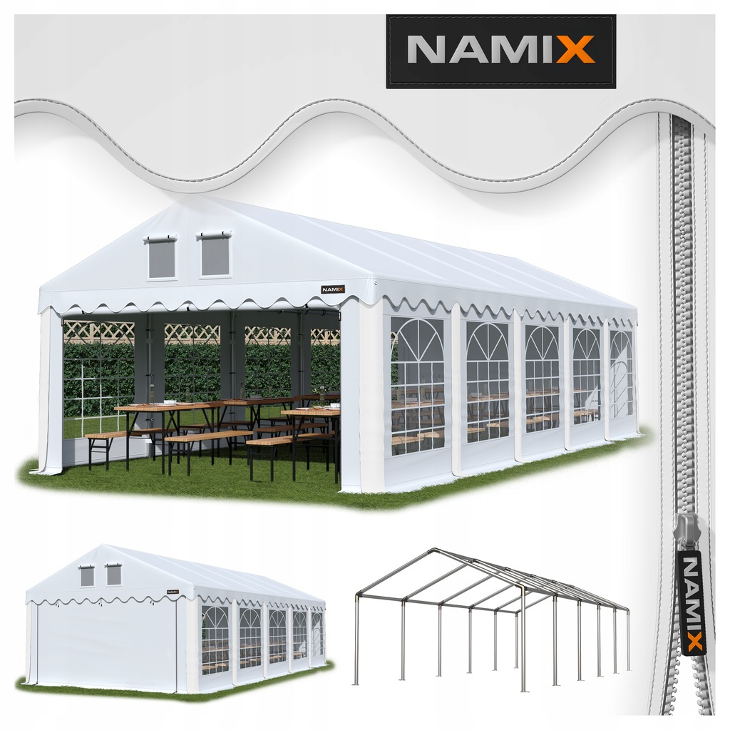 Namiot Basic 5x10 imprezowy ogrodowy Różne Ściany Boczne