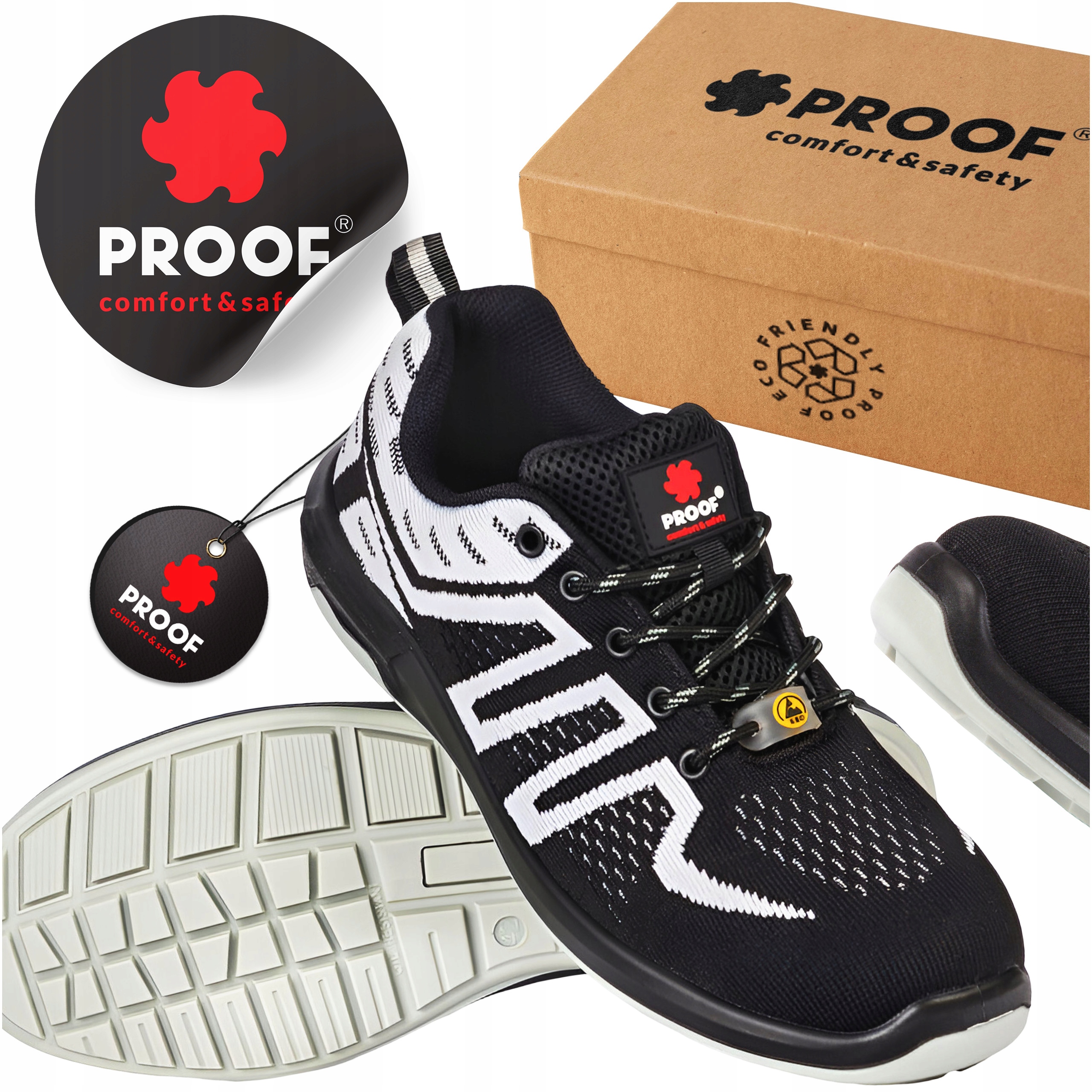 Buty Damskie Robocze Ochronne obuwie Bhp lekkie podnosek S1 Esd rozm. 38