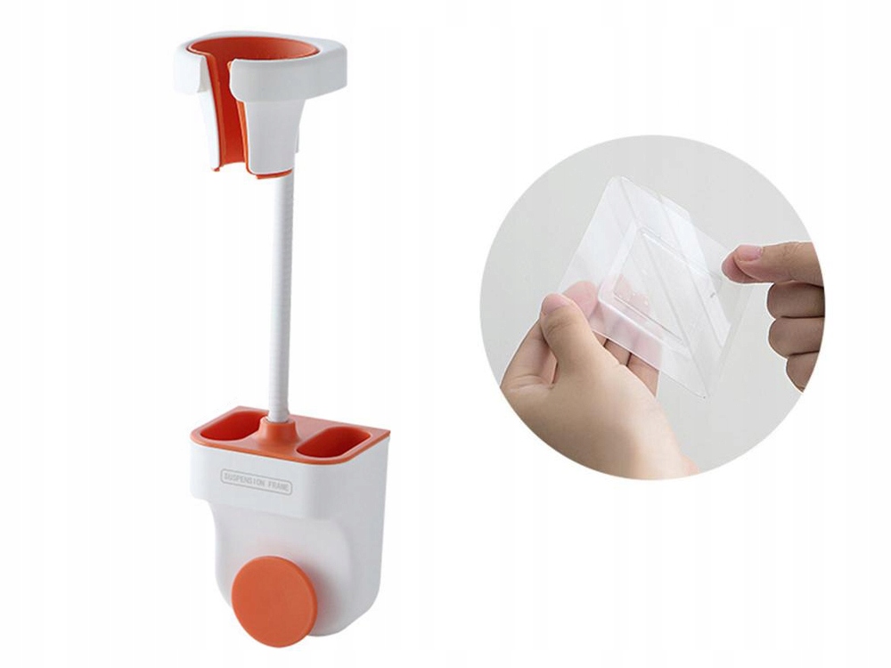 UCHWYT NA SUSZARKĘ DO WŁOSÓW WIESZAK PÓŁKA ORGANIZER ŚCIENNY REGULOWANY Głębokość produktu 8.5 cm