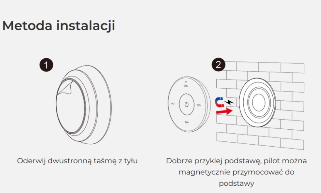 Panel MONO/CCT naścienny CR2032 K2SB czarny Marka Mi-Light