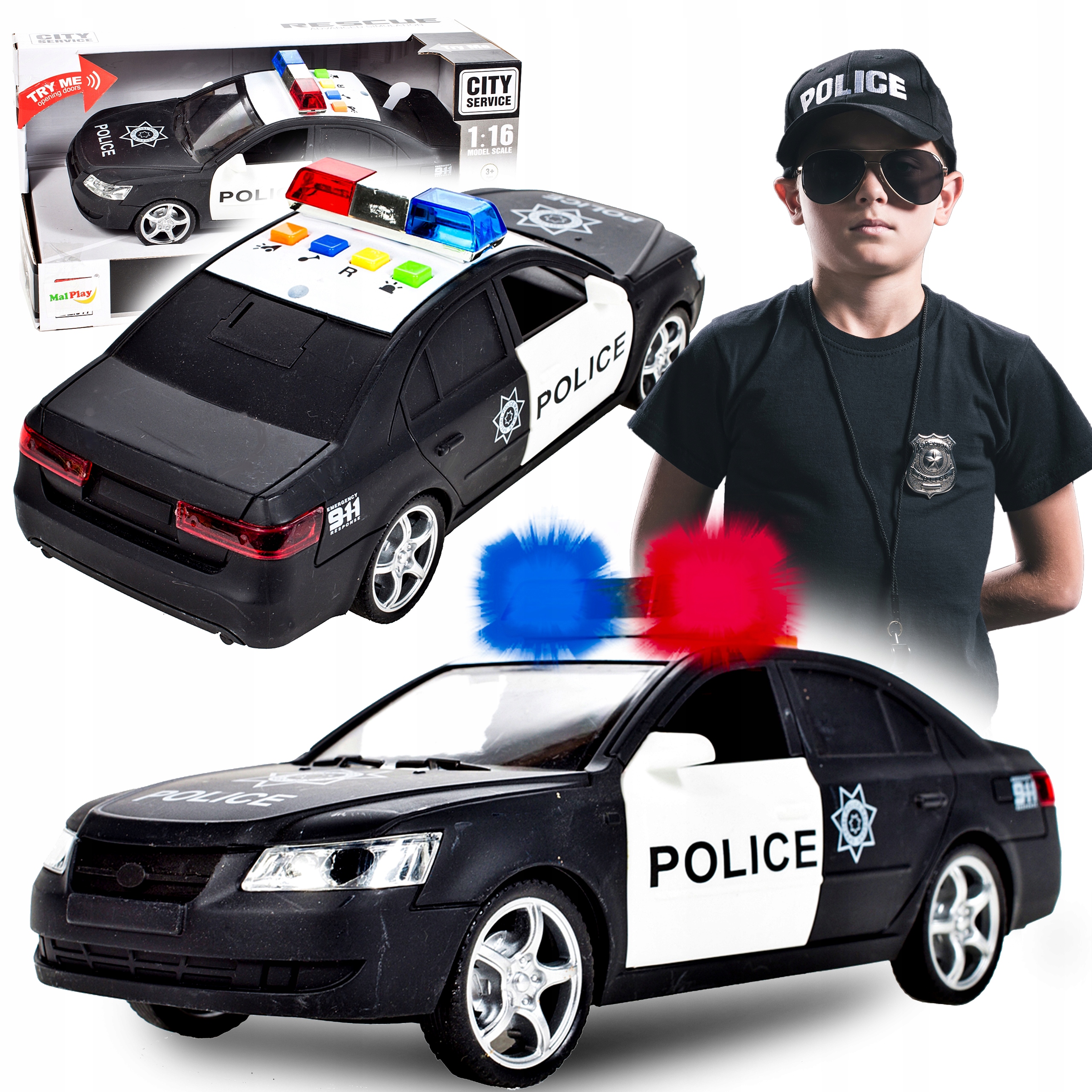 POLICEJNÍ AUTO Auto Auto POLICIE Interactive 1:16