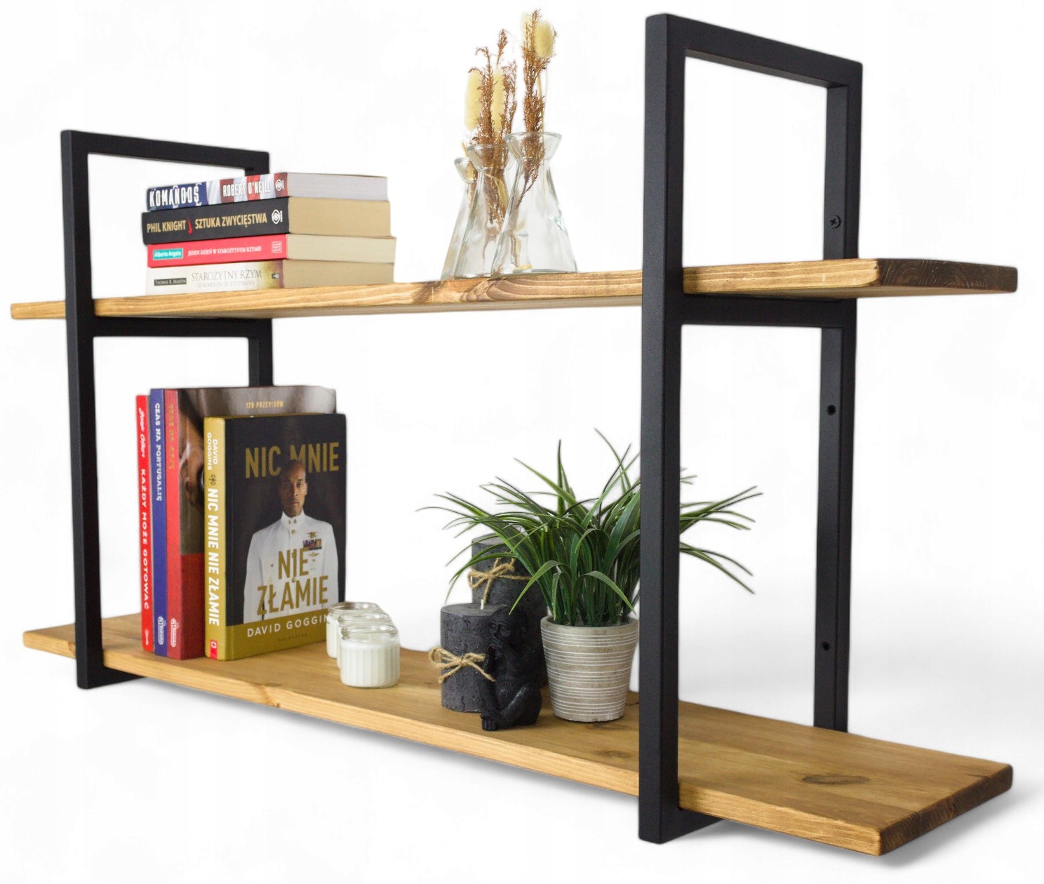 Nástěnná police Závěsný regál Loft Industriální na zeď 40 cm