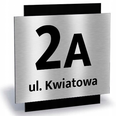 tabliczka tablica ADRESOWA numer domu 35x35 alu.