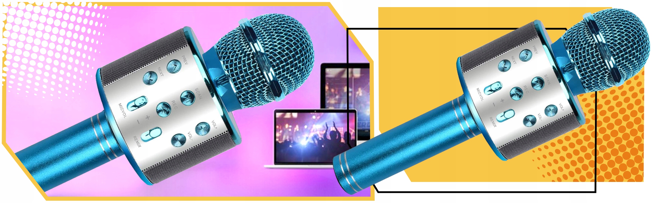 MIKROFON DLA DZIECI mikrofon KARAOKE mikrofon bezprzewodowy Z GŁOŚNIKIEM Kod producenta WS-858