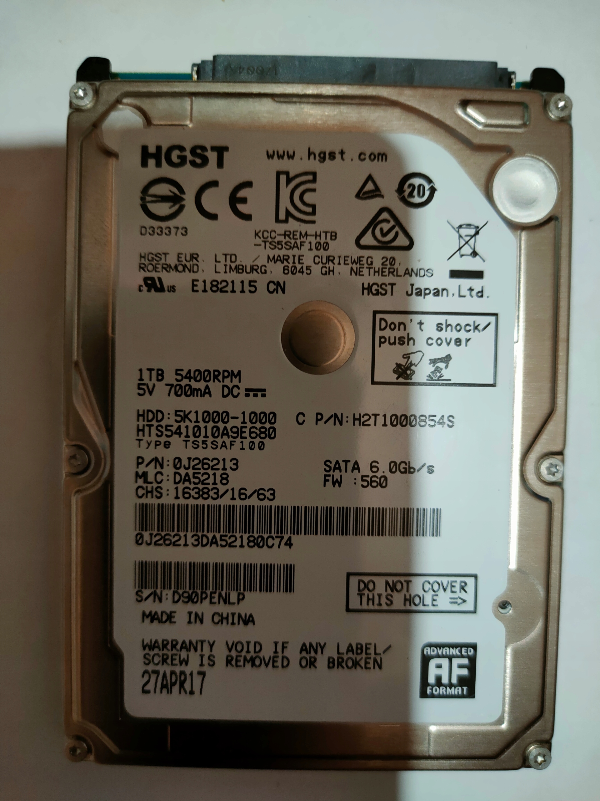 Oryginalny dysk do Sony PS4 PRO 1TB + System