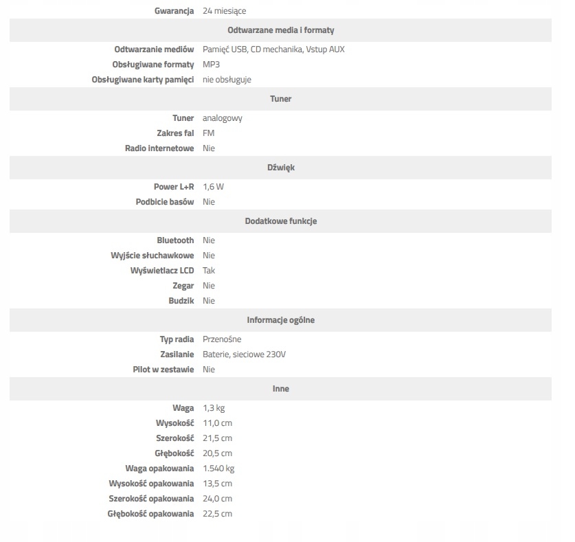 BOOMBOX RADIO DLA DZIECI KARAOKE MIKROFON CD USB Marka GoGEN