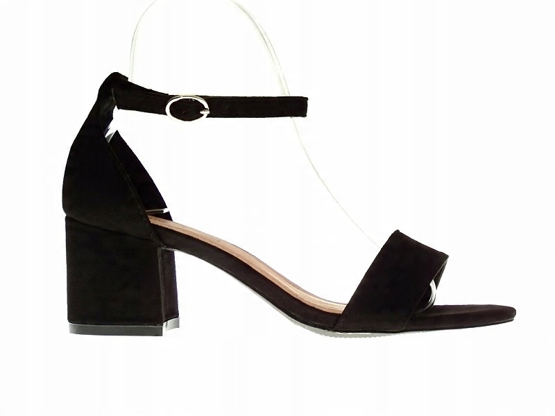

Zamszowe Sandałki Słupek 8833 Black r.38