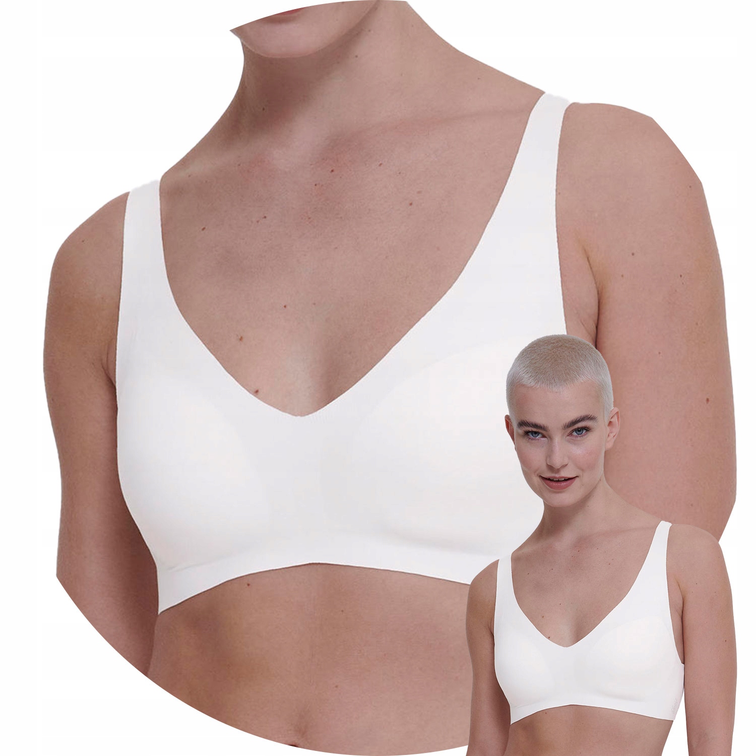 Sloggi 10217729 Zero Feel 2.0 bílá XL Měkká podprsenka