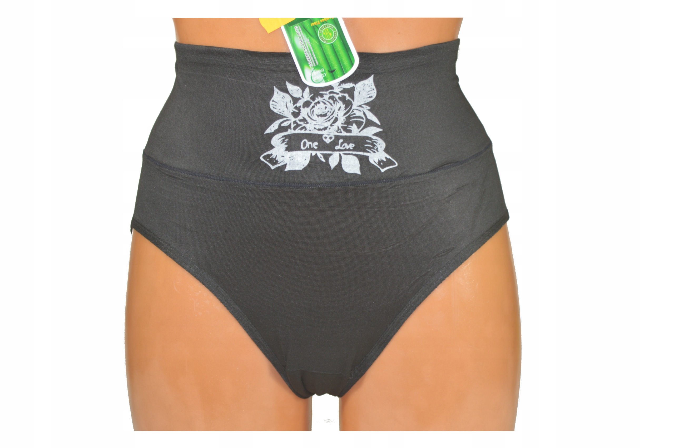 bambusowe majtki damskie figi XL/XXL wysoki pas / stan 11604 Marka Inna marka