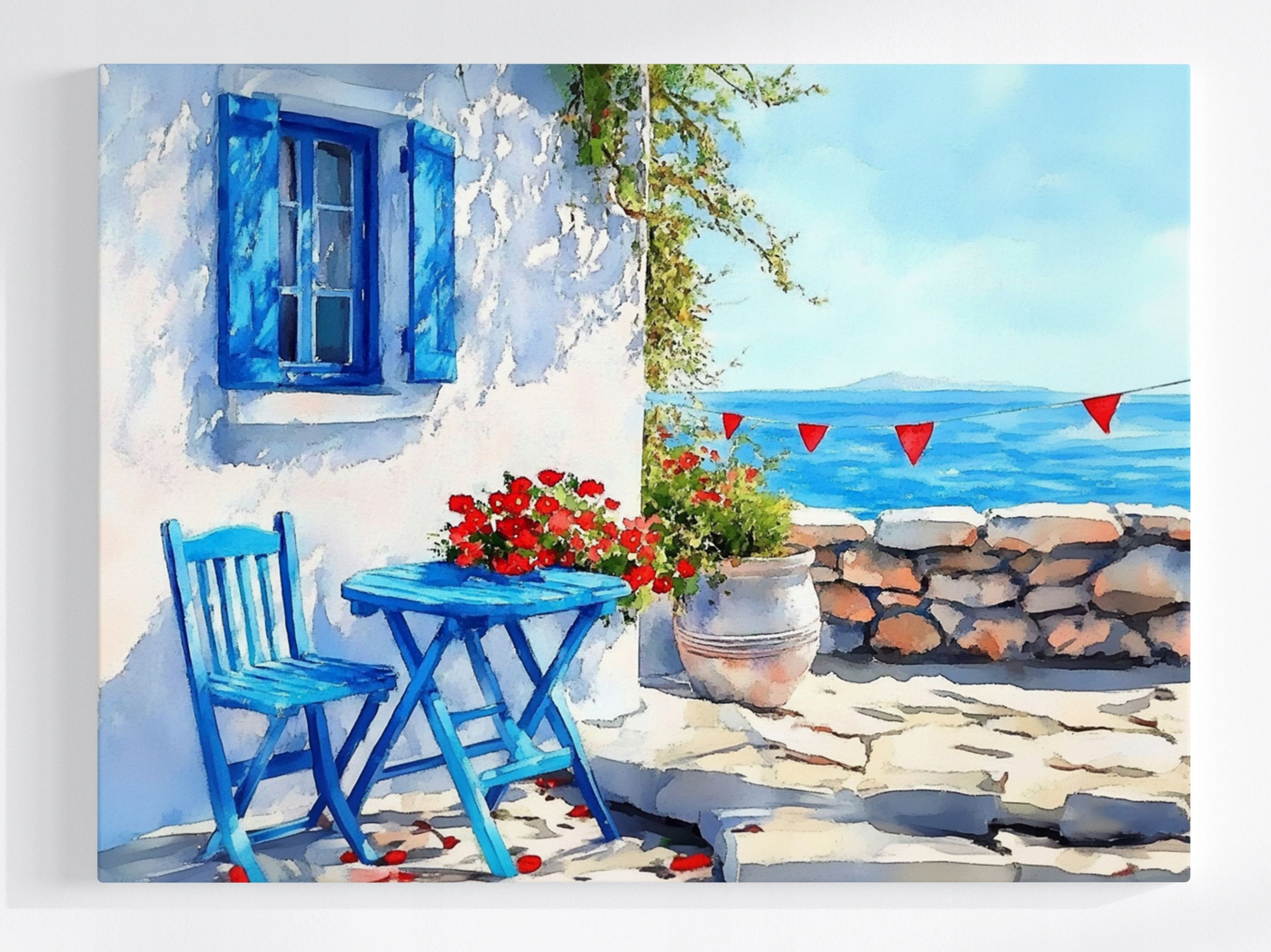 Obraz Na Plátně Canvas Krajina Řecko Moře Pohled Na Pobřeží Relaxace 100x75