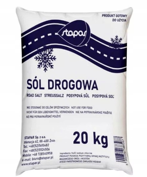 STAPAR - sól drogowa 20 kg