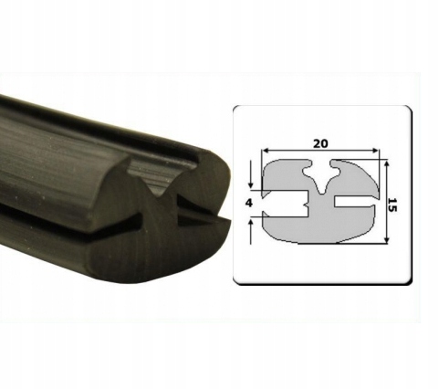 Těsnění skla T25 TB0/0310 20M s klínem TB0_0310-20M