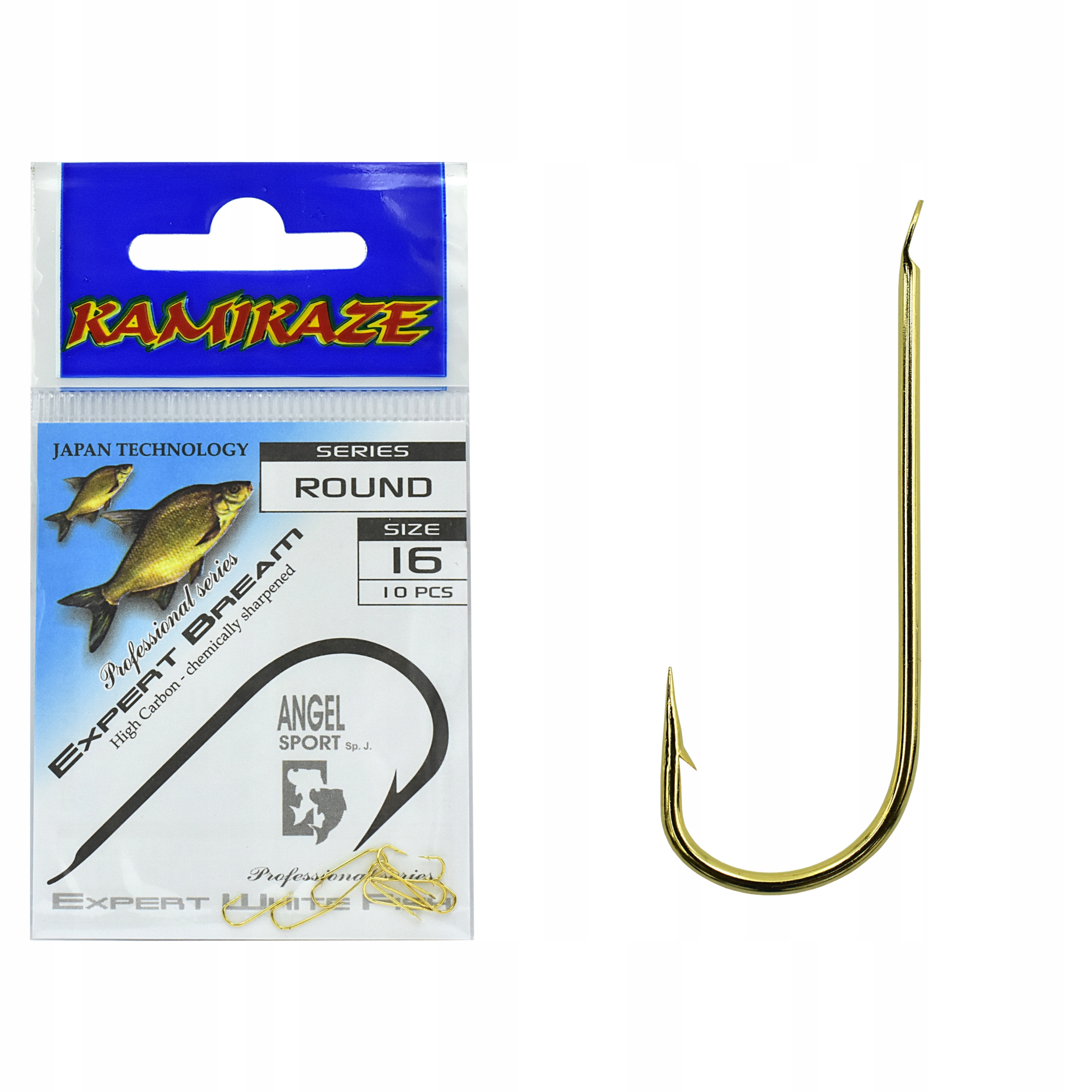 

Haczyk Haczyki Kamikaze Round Nr 16 (10szt) Złote