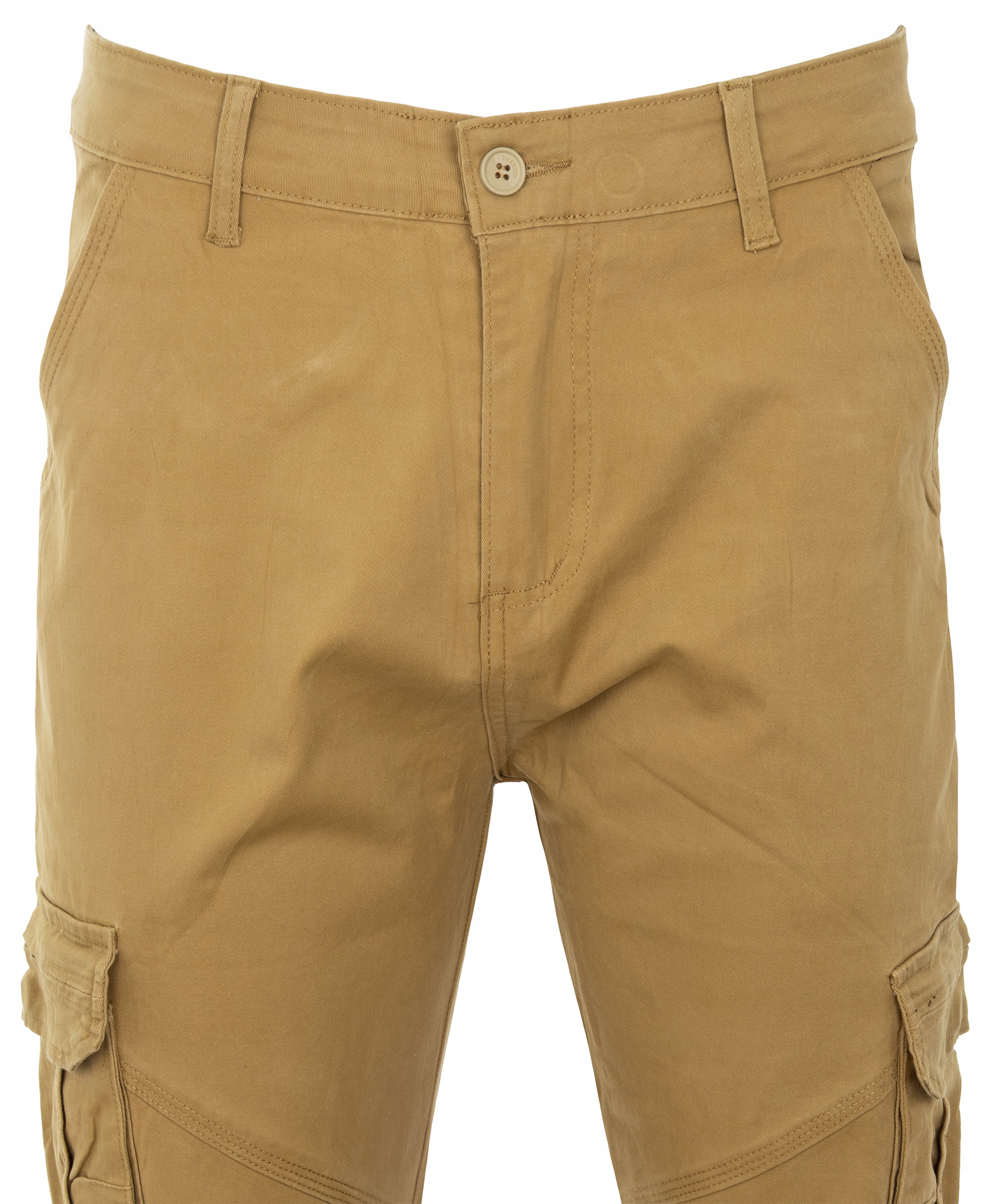 spodnie BOJÓWKI BAWEŁNIANE BEŻOWE GŁADKIE GEMELLO W37 Marka inna