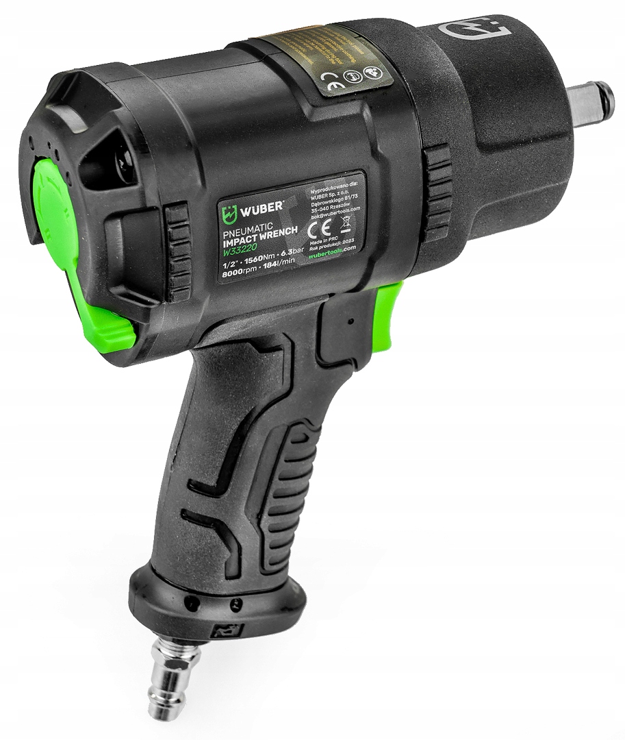 KLUCZ PNEUMATYCZNY UDAROWY do KÓŁ 1/2 Kompresora 1560Nm MOCNY Kompozytowy Zużycie powietrza 184 l/min