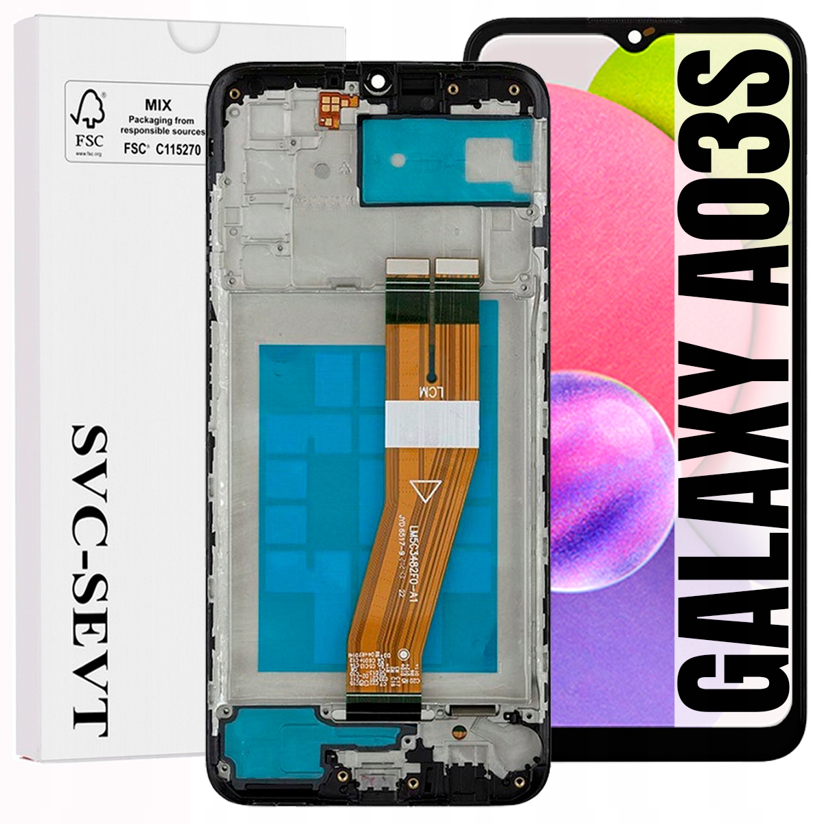 Displej Pro Samsung Galaxy A03S A037 (160.5 MM) Originál LCD Rámeček