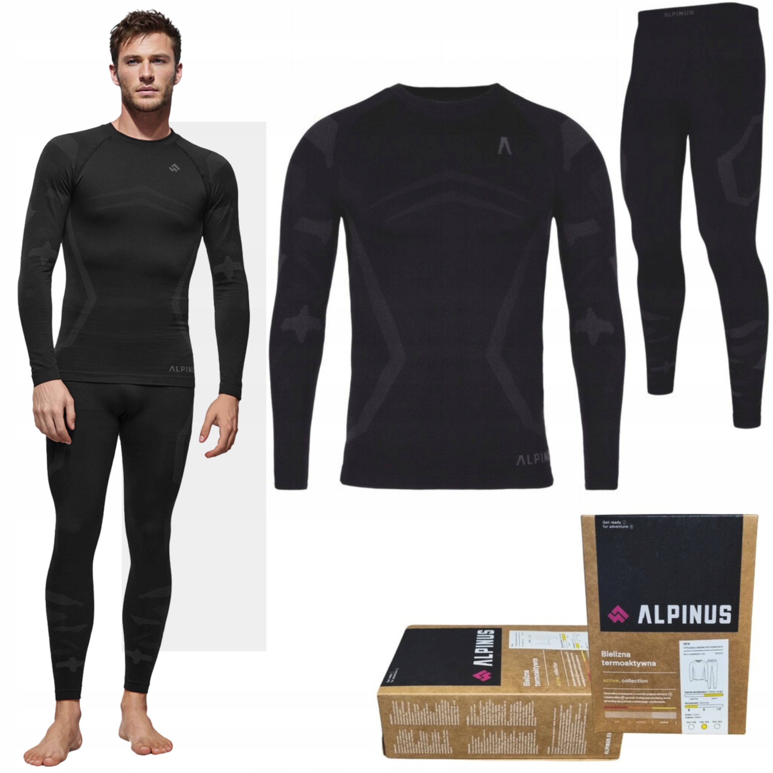 Bielizna Termoaktywna Męska Alpinus Termiczna Piłkarska Na Narty Idre L