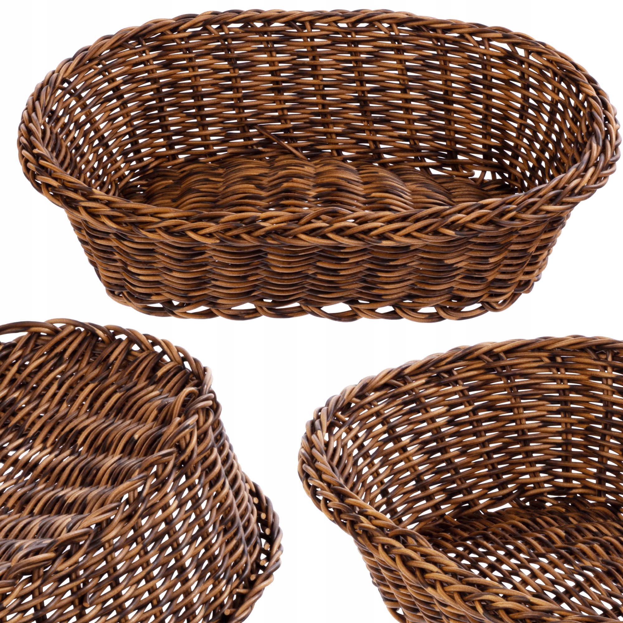 KOSZYK NA PIECZYWO CHLEB STÓŁ SZTUĆCE OWALNY BRĄZOWY KOSZYCZEK