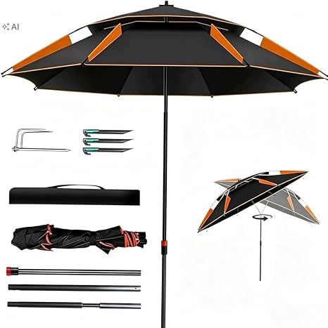Parasol Plażowy Shengou Ø160 cm UPF50+ Szpilka Torba