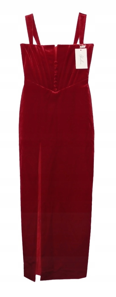 Šaty Červená Sametová Korzet M
