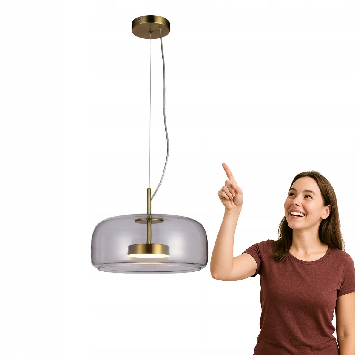 Závesná Led lampa 10W Caste PND-17760B-BRSS-CL Italux