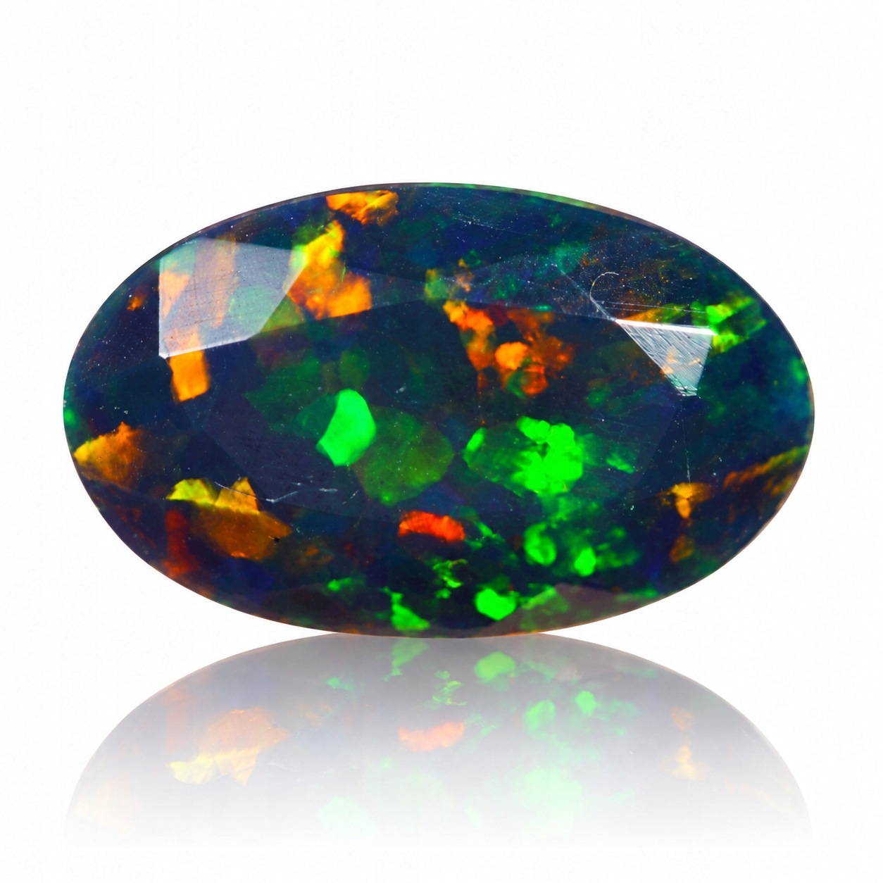 Přírodní opál černý 1.07 ct Ovál Etiopie certifikát Wbd