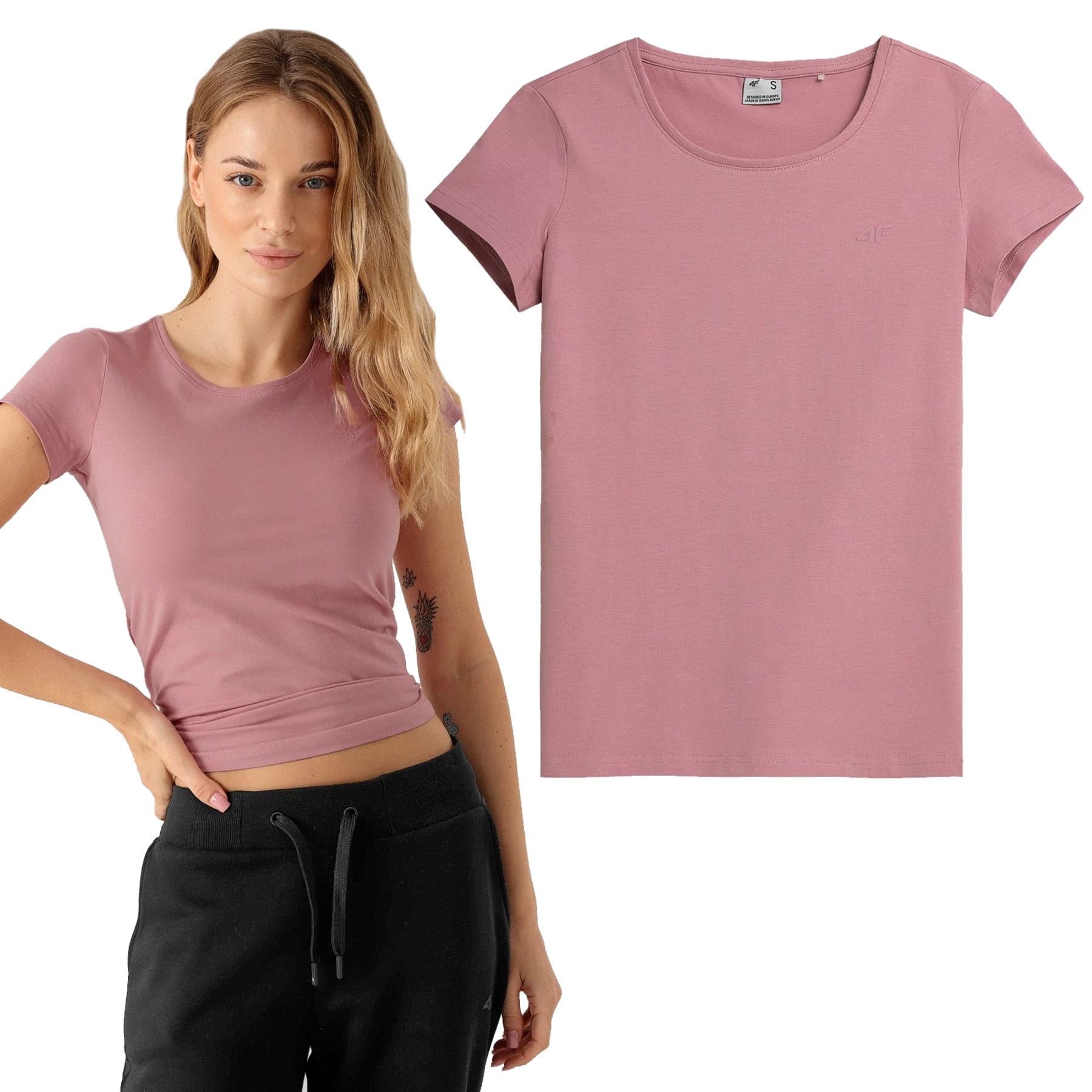 

T-shirt Koszulka Damska 4F TSD350 Sport J.róż L