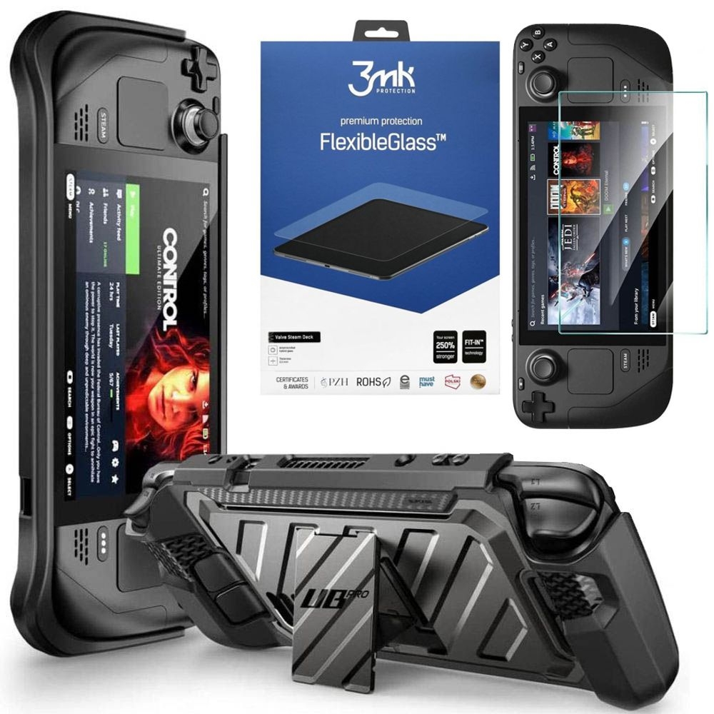 

Etui Pancerne Supcase Szkło 3mk do Steam Deck