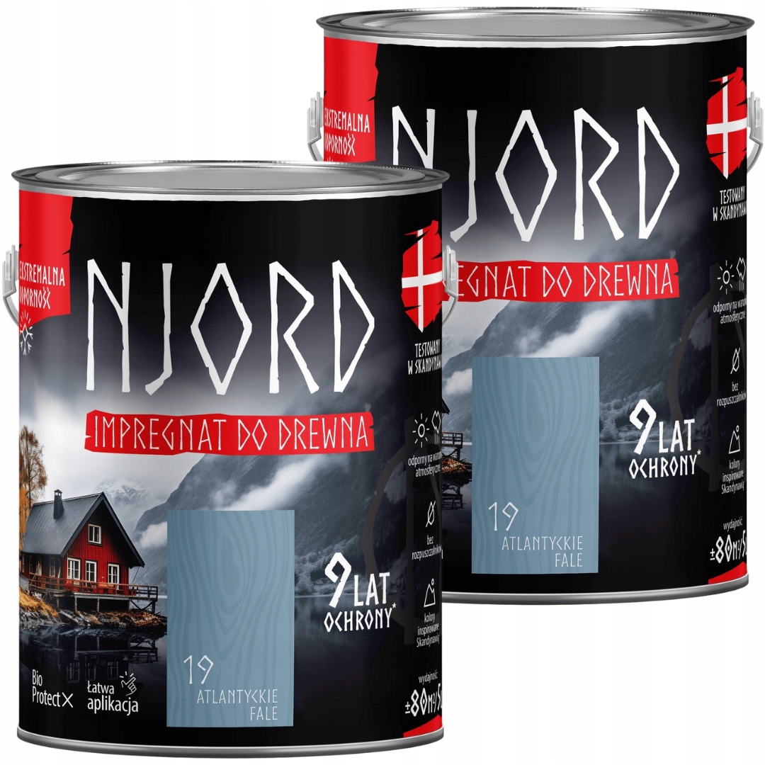 Njord Impregnat Na Dřevo 10L Atlantické Vlny Sada 2x5L