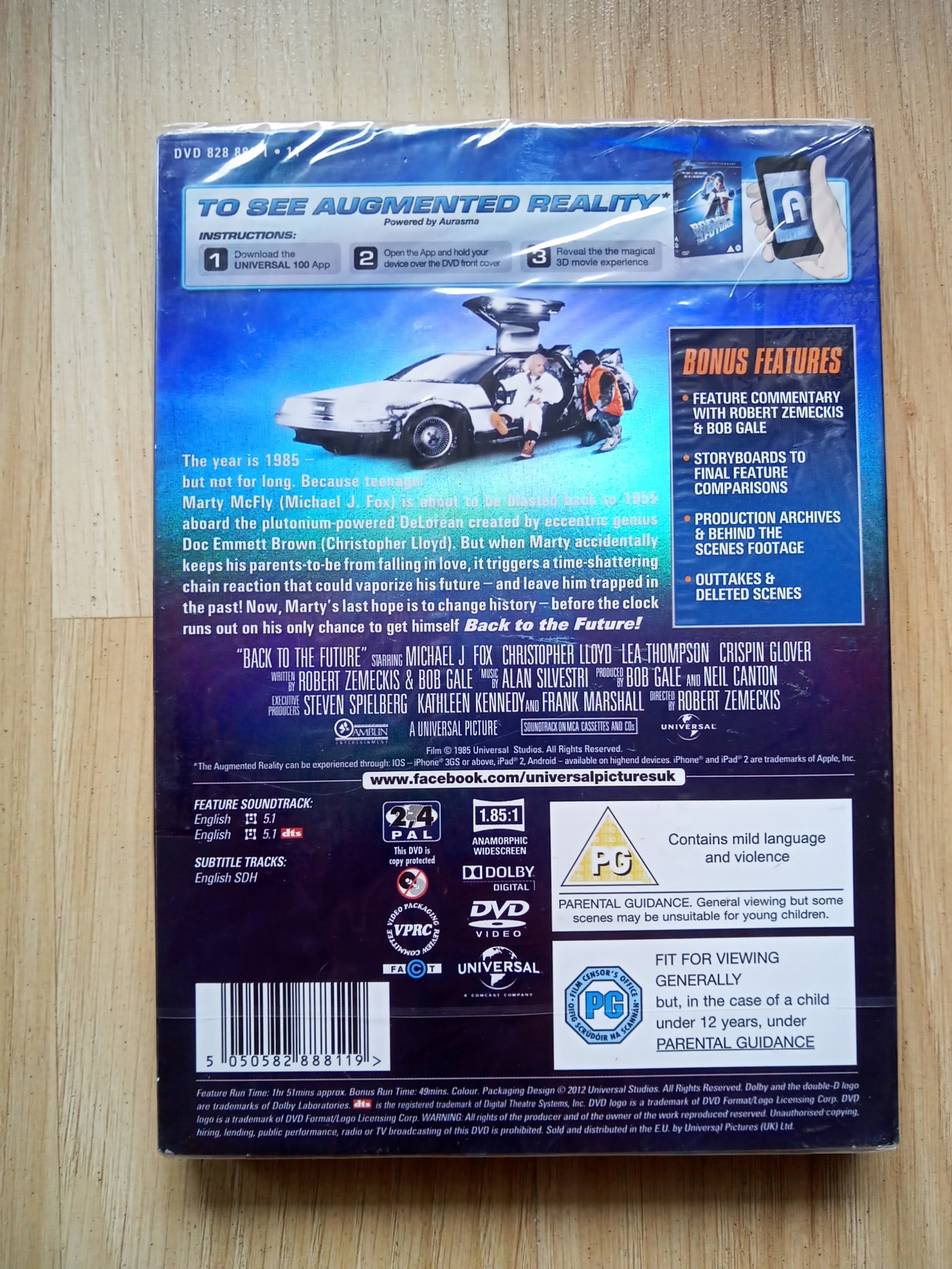 Back to the Future Universal 100th anniversary DVD EAN (GTIN) 5050582888119